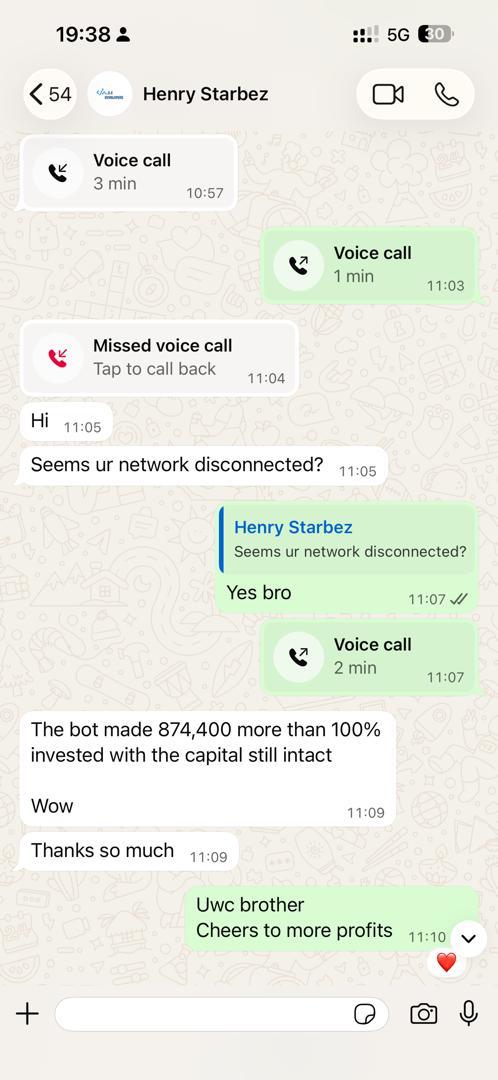 Orchid AI Bot trader testimonial